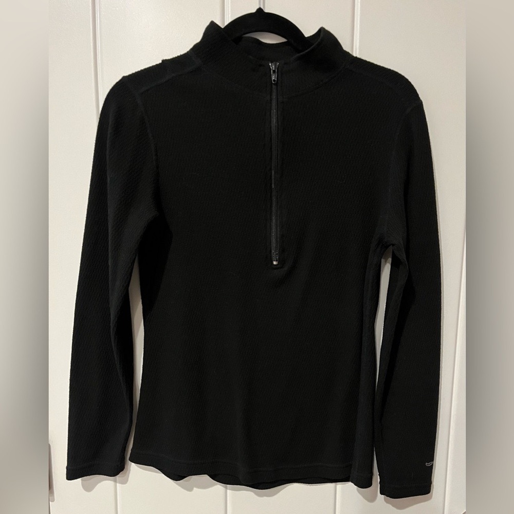 Hot Chillys Women’s Black 1/2 Zip Long Sleeve Thermal Top Size Medium